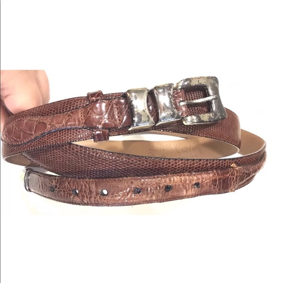 Vintage CALE SPAIN Genuine Lizard / Crocodile Belt